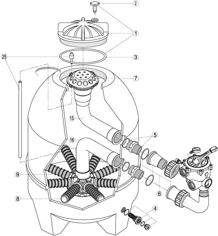 Kripsol Balear Zandfilter Deksel - Afbeelding 3